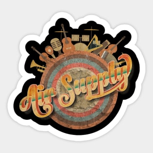 Tour Music Designs Vintage Retro - air supply Sticker